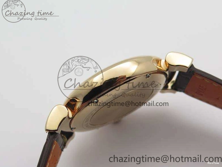 MIROTIME 1221 Neat Da Vinci IW356601 RG MKF 1:1 Best Edition White Dial On Brown Leather Strap A 7230